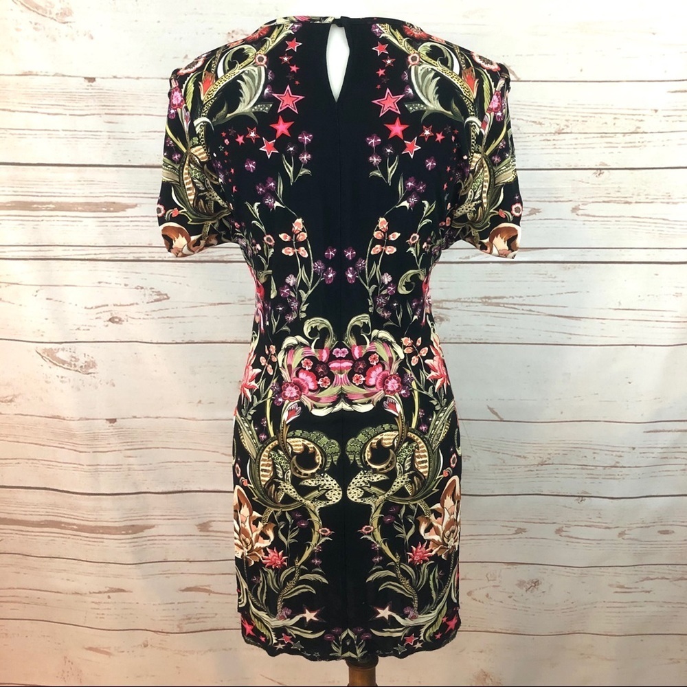 Roberto Cavalli Baroque Floral Galaxy Star Dress View 2